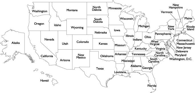 Usa Map With State Names