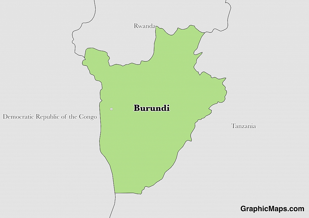 Map showing the location of Burundi