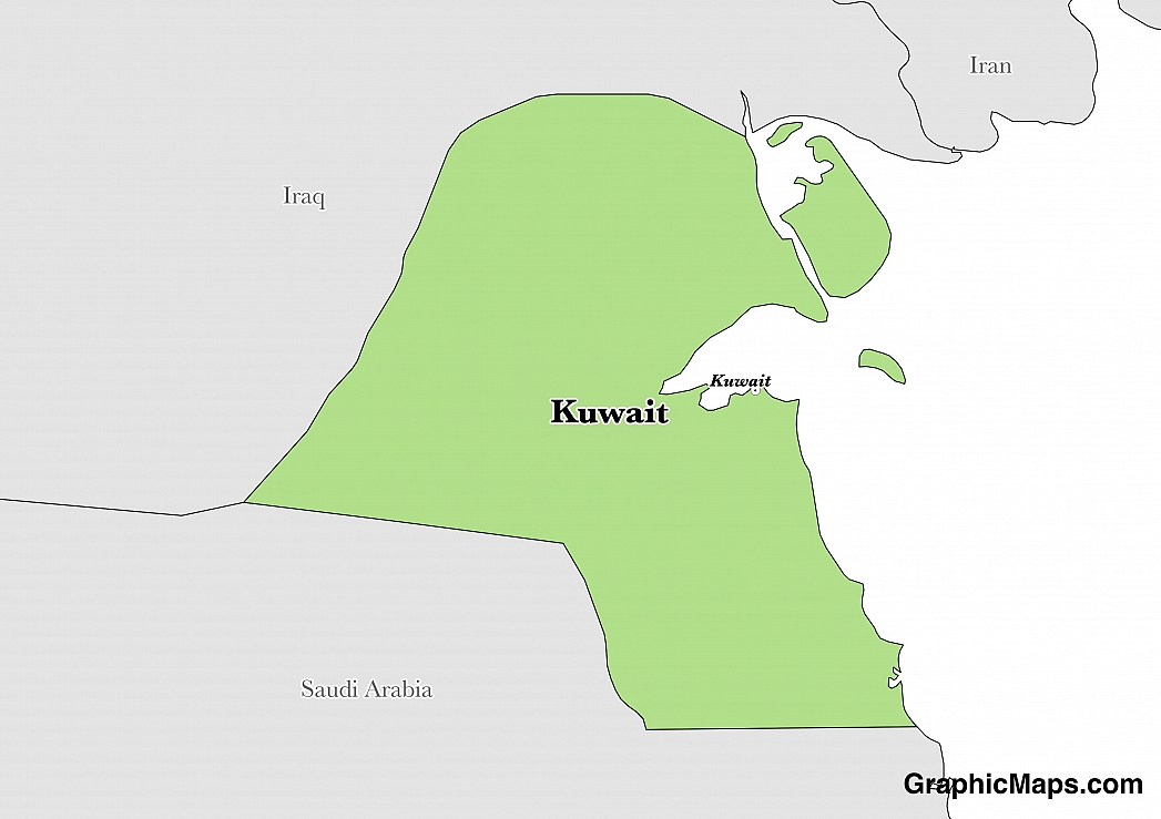 Кувейт язык. Кувейт Эль-Кувейт на карте. Кувейт границы на карте.