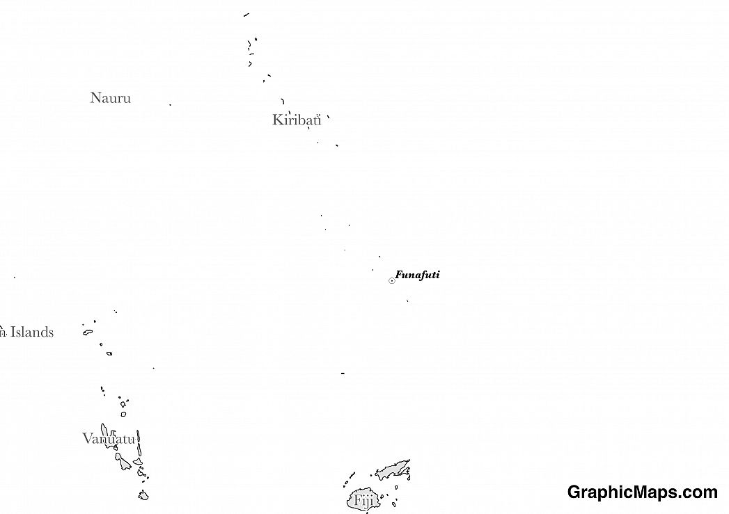 Map showing the location of Tuvalu