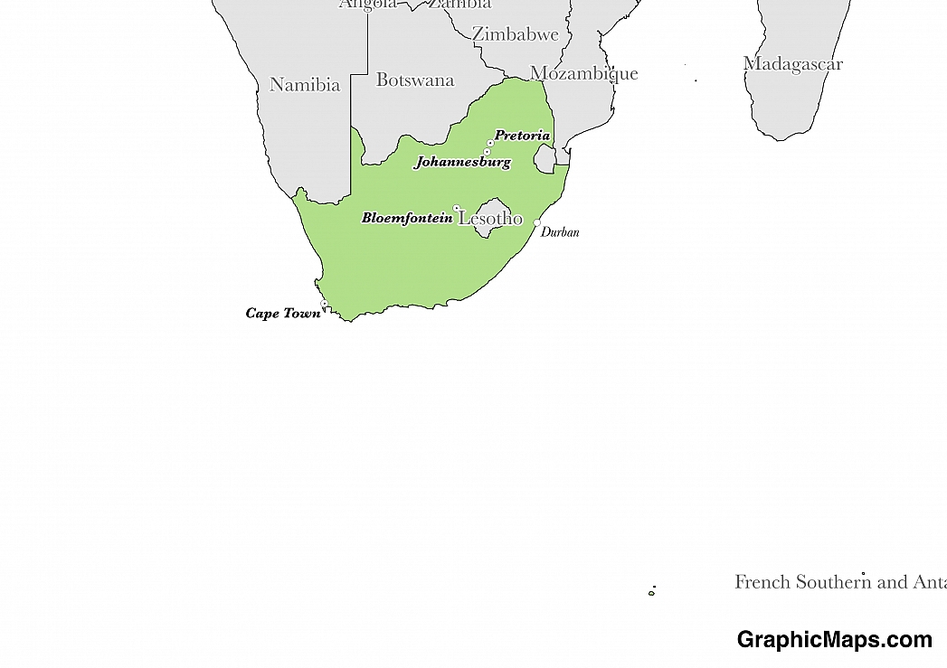 South Africa S Capital Graphicmaps Com
